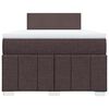 vidaXL Boxspring met matras stof donkerbruin 120x190 cm