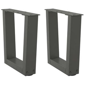 vidaXL Salontafelpoten 2 st V-vormig 30x(30-31,3) cm staal antraciet