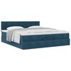 vidaXL Ottoman bed met matras 160x200cm fluweel donkerblauw