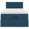 vidaXL Bed poef met matras en LED's 80x200 cm fluweel donkerblauw
