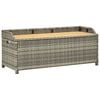 vidaXL Tuinopbergbank 120 cm poly rattan grijs
