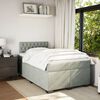vidaXL Boxspring met matras fluweel lichtgrijs 120x200 cm