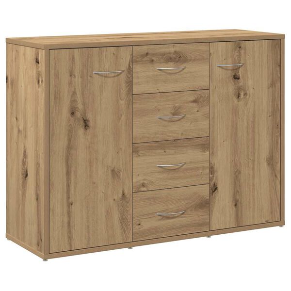 vidaXL Dressoir 88x30x64 cm bewerkt hout artisanaal eikenkleur