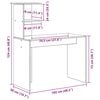 vidaXL Bureau 2 pcs Artisan Eiken