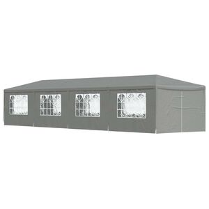 vidaXL Partytent 1200 x 300 x 255 cm Lichtgrijs PE en staal