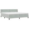 vidaXL Boxspringbed met matras Lichtgrijs 200 x 200 cm Polyester