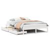 vidaXL Bedframe zonder matras massief grenenhout wit 135x190 cm