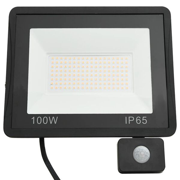 vidaXL Spotlight met sensor LED 100 W warmwit