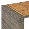 vidaXL 5-delige Tuinbarset zonder kussens poly rattan acacia grijs