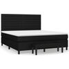 vidaXL Boxspring met matras stof zwart 160x200 cm