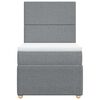 vidaXL Boxspring met matras stof lichtgrijs 80x200 cm