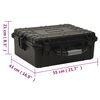 vidaXL Flightcase draagbaar 55x43x21 cm PP zwart