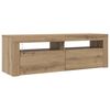 vidaXL Tv-meubel met LED 120x35x40 cm bewerkt hout artisanaal eiken