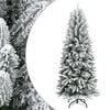 vidaXL Kunstkerstboom met sneeuw 210 cm PVC en PE
