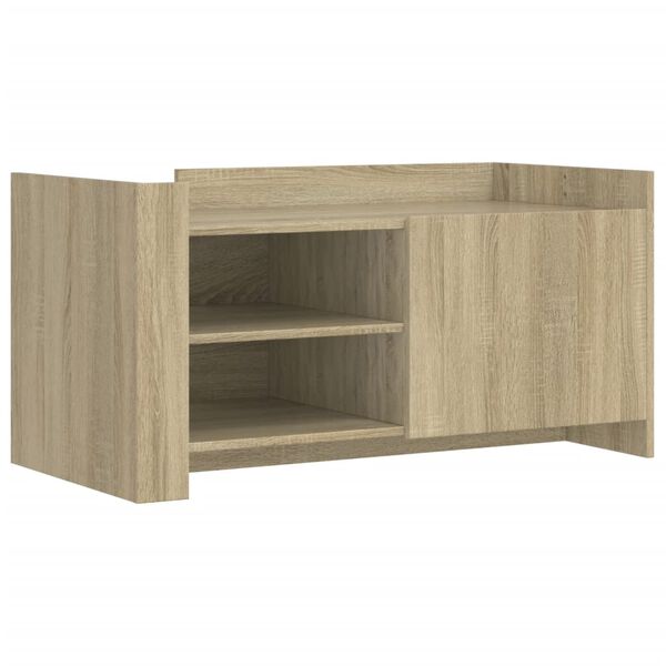 vidaXL Salontafel 100x50x50 cm bewerkt hout sonoma eikenkleurig