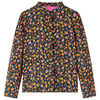 Kinderoverhemd met bandkraag 116 marineblauw