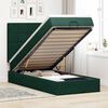 vidaXL Ottoman bed met matrassen en LED's 90x190cm fluweel donkergroen