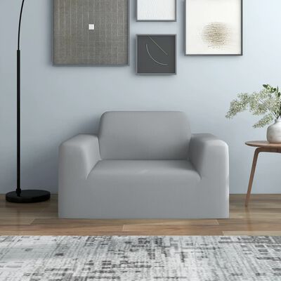 Vertrouwen op toxiciteit innovatie vidaXL Stretch meubelhoes voor bank grijs polyester jersey kopen? |  vidaXL.nl