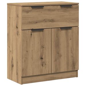 vidaXL Dressoir 60x30x70 cm bewerkt hout artisan eikenkleurig