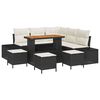 vidaXL Tuinbankenset 9 st Zwart poly rattan