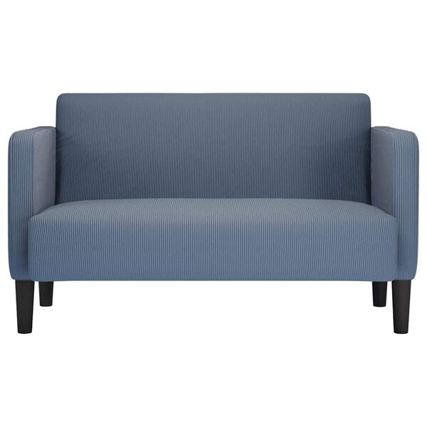 vidaXL Loveseat bank 109 cm corduroy stof blauw