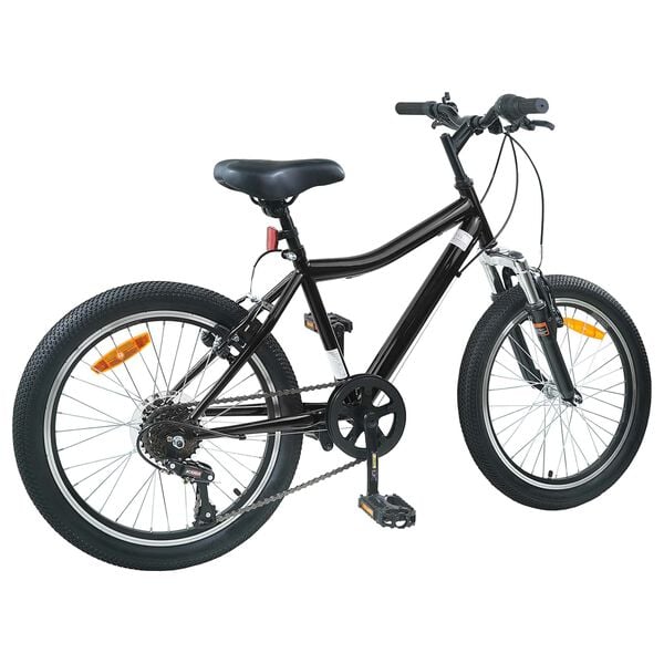 vidaXL Kinderfiets 20 Inch 6-Speed voor 6-11 jaar oud Zwart