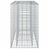 vidaXL Gabion Verhoogd Bed Zilver 130 x 50 x 80 cm