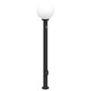 vidaXL Bolderarmatuur met sensor en stopcontact 120 cm zwart IP44