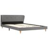 vidaXL Bedframe zonder matras 135x190 cm lichtgrijs