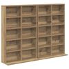 vidaXL CD Kast 2 st Artisanaal eiken 65 x 23,5 x 97,5 cm Bewerkt hout