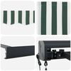 vidaXL Markies Groen en Wit 300 x 250 x 165 cm Polyester en Aluminium
