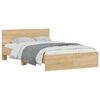 vidaXL Bedframe met hoofdeinde en LED sonoma eikenkleurig 140x200 cm