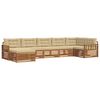 vidaXL Sofa-Sets 7 pcs Natuurlijk en Beige Massief Acaciahout