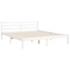 vidaXL Bedframe met hoofdbord massief hout wit