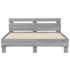 vidaXL Bedframe met hoofdeinde en LED grijs sonoma eiken 140x190 cm