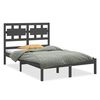 vidaXL Bedframe massief hout grijs 120x200 cm