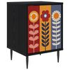 vidaXL Nachtkastje ESSEN Zwart eiken 36 x 33 x 51 cm Bewerkt hout