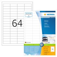 HERMA Etiketten PREMIUM 100 vellen A4 48,3x16,9 mm