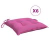 vidaXL Stoelkussens 6 st 50x50x7 cm oxford stof roze