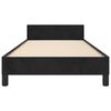 vidaXL Bedframe met hoofdeinde fluweel zwart 90x190 cm