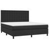 vidaXL Boxspring met matras en LED kunstleer zwart 180x200 cm