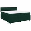 vidaXL Boxspring met matras fluweel donkergroen 180x200 cm