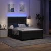 vidaXL LED Box Spring Bed met matras Zwart 140 x 190 cm Stof