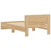 vidaXL Bedframe met hoofdbord en LED sonoma eikenkleurig 100x200 cm