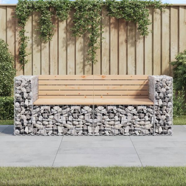 vidaXL Tuinbank schanskorfontwerp 184x71x65,5 cm massief grenenhout