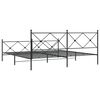 vidaXL Bedframe met hoofd- en voeteneinde metaal zwart 200x200 cm