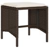vidaXL 6-delige Loungeset met kussens poly rattan bruin