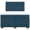 vidaXL Boxspring met matras fluweel blauw 140x200 cm