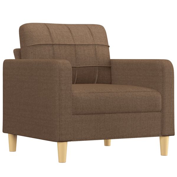 vidaXL 4-delige Loungeset met kussens stof bruin
