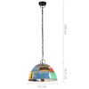 vidaXL Hanglamp industrieel vintage rond 25 W E27 41 cm meerkleurig